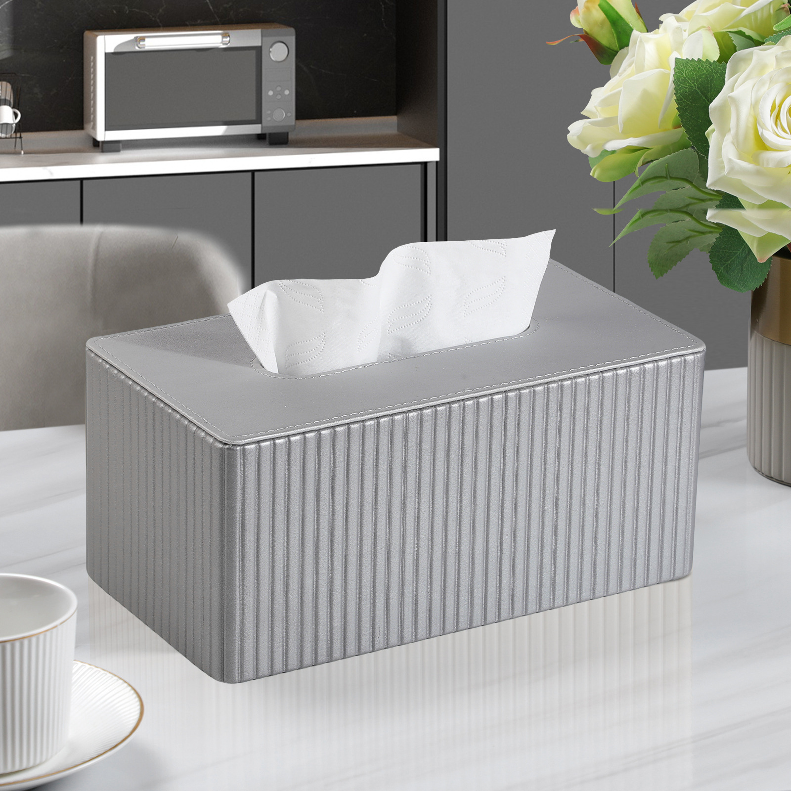 Kosmetiktücherbox Taschentuchbox, Rechteckige Tissue Box Tücherbox für Wohnzimme - Bild 44 von 45