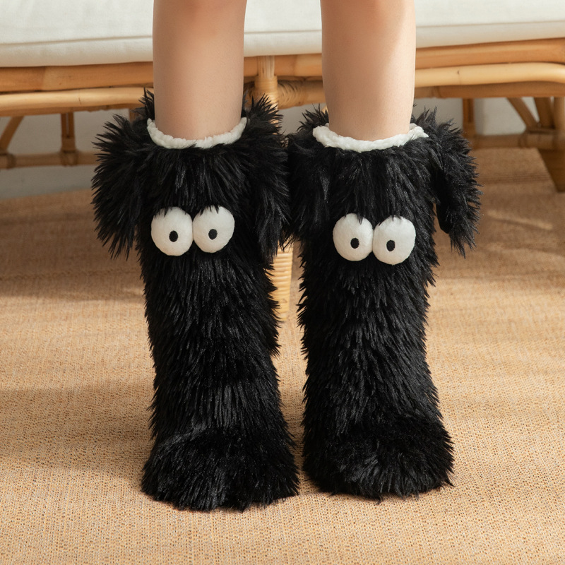 3D Dog Thicken Fleece Lined Socks Women Girls Winter Warm Cozy Slipper Socks - Bild 17 von 19