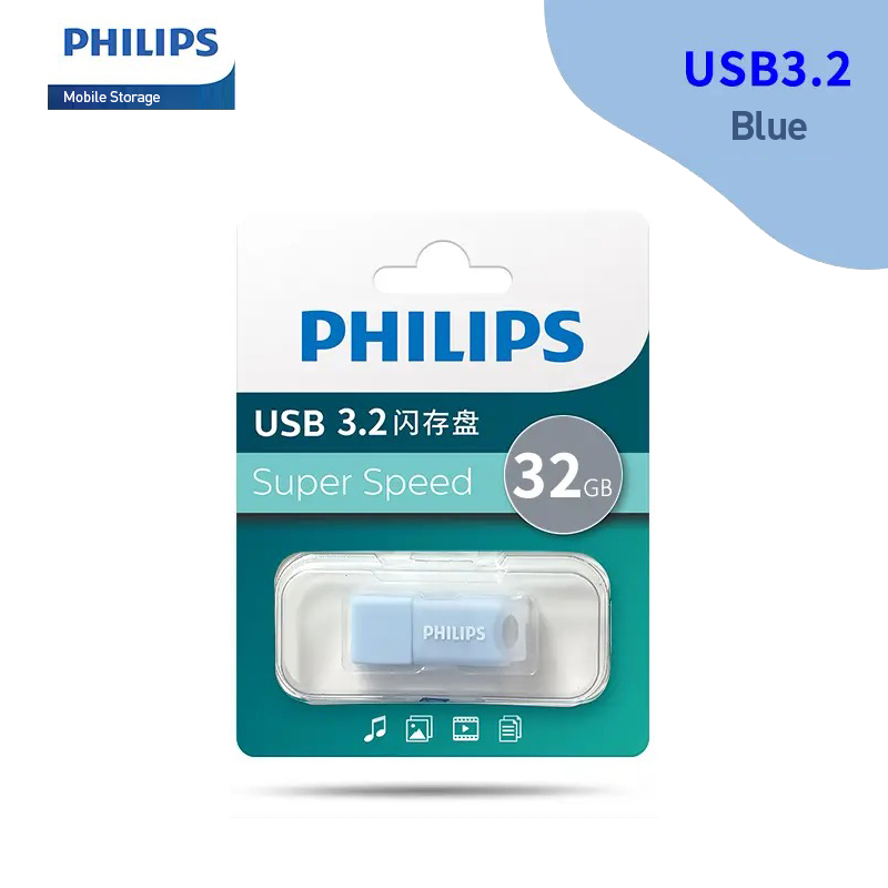 Philips USB Flash Drive USB Swivel Flash Memory Stick Thumb Pen Drive 32GB-128GB - Picture 22 of 27