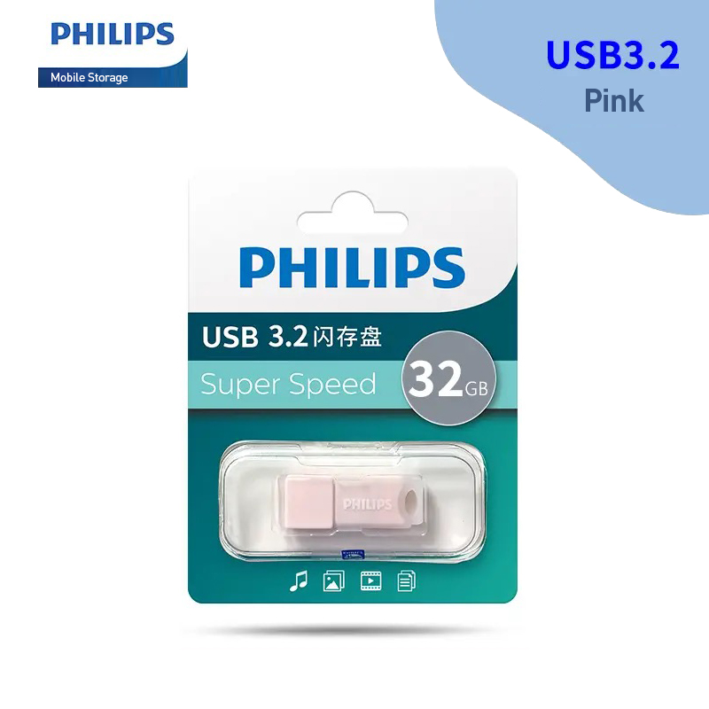 Philips USB Flash Drive USB Swivel Flash Memory Stick Thumb Pen Drive 32GB-128GB - Picture 25 of 27