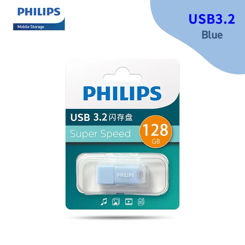 Philips USB Flash Drive USB Swivel Flash Memory Stick Thumb Pen Drive 32GB-128GB - Picture 24 of 27