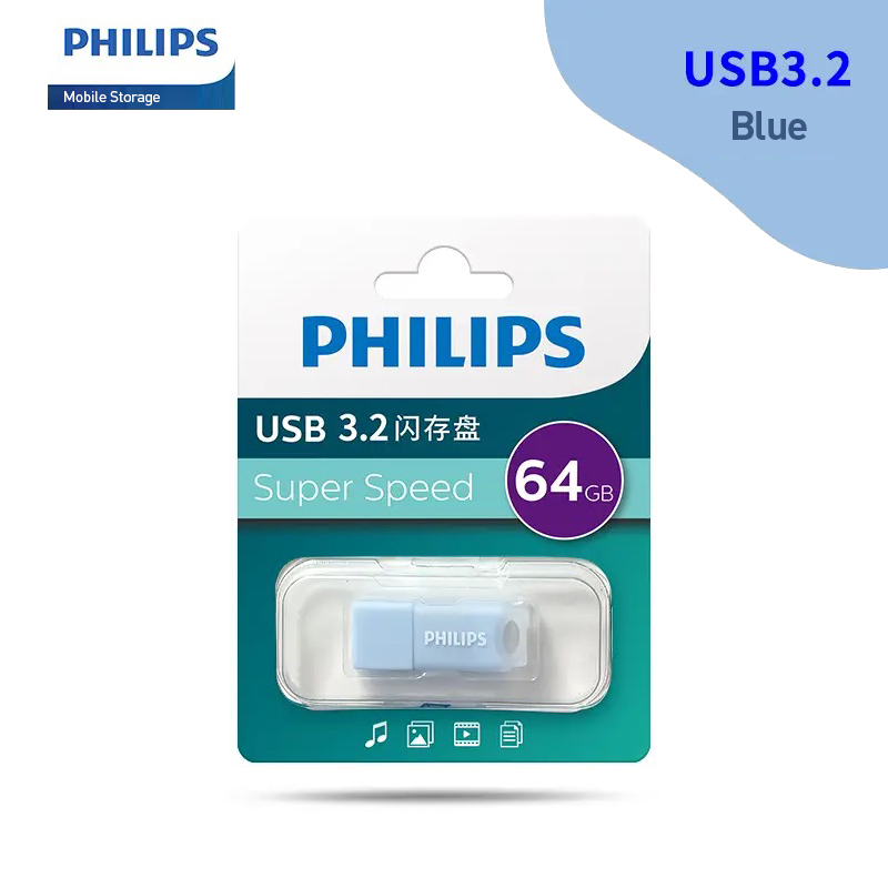 Philips USB Flash Drive USB Swivel Flash Memory Stick Thumb Pen Drive 32GB-128GB - Picture 23 of 27