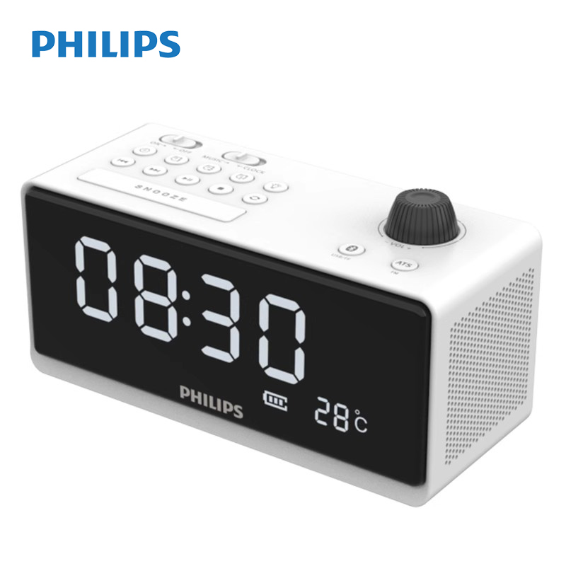 FOR Philips Bluetooth Clock with Radio FM Function Stereo Mini Speaker