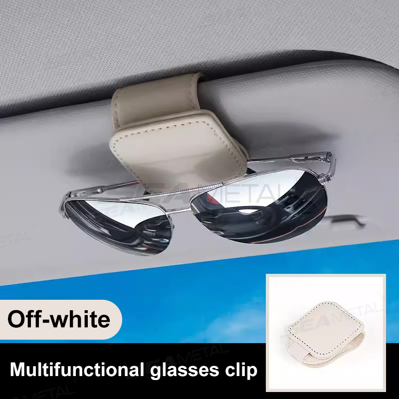 Magnetic Leather Sunglasses Holder for Car Sun Visor Eyeglass Hanger Clip - Picture 13 of 13