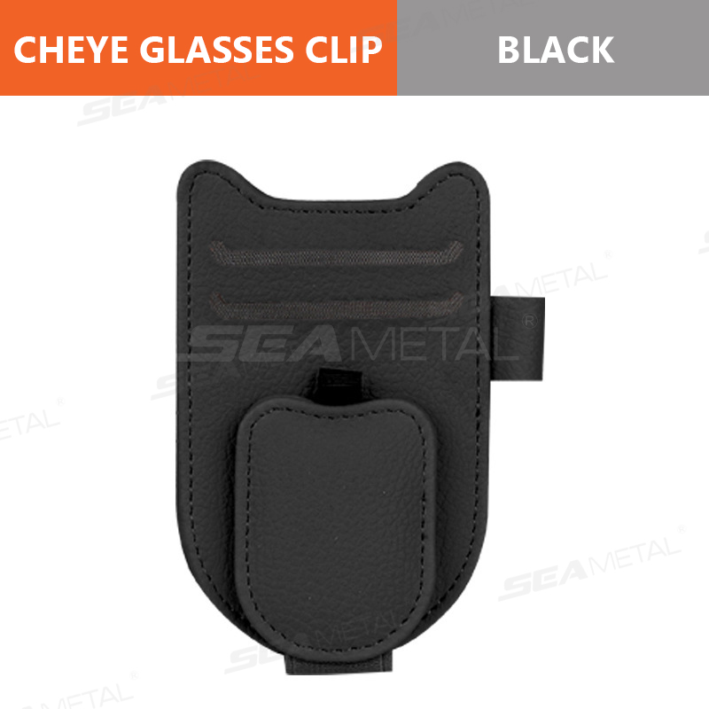 Car Sun Visor Glasses Hanger Clip Magnetic Leather Sunglasses Holder Card Holder - Picture 11 of 13