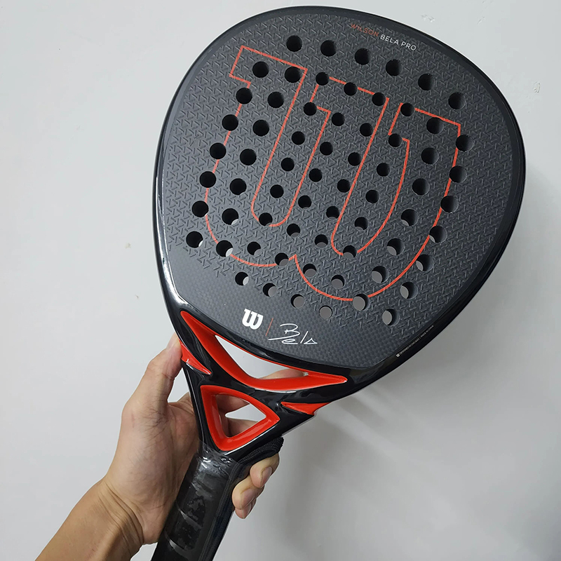 Description Picture 6 of itemWilson Professional Tennis Rackets Carbon Fibre Surface Diamond Shape with Eva Memory Flex Foam Core Padel Tennis Racquets