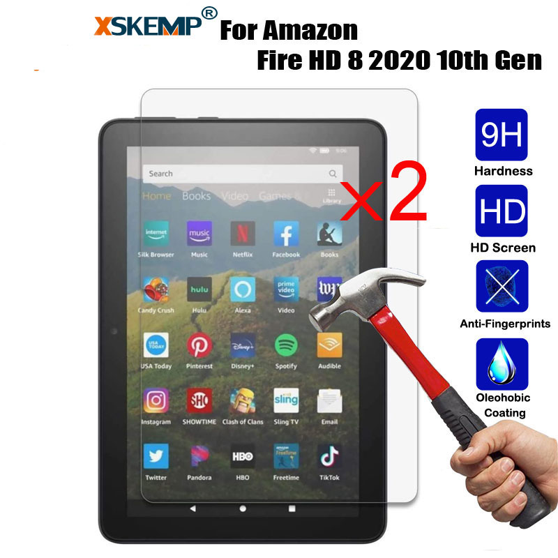 For Amazon Fire HD 8 / HD 8 Plus 2022 2020 TEMPERED GLASS Screen Protector 2PCS - Picture 16 of 19