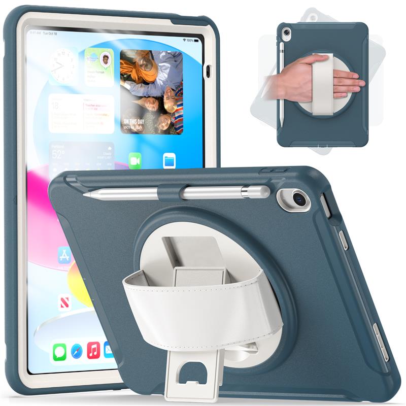 Rugged Shockproof Stand Case For iPad 10th Generation 10.9 iPad 5th 6th Mini Air - Picture 16 of 26