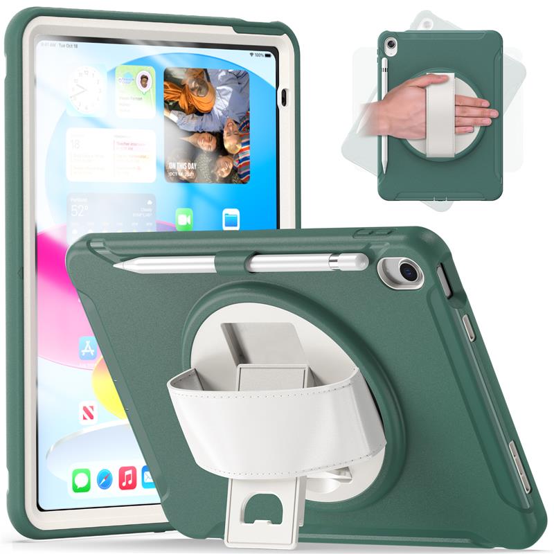 Rugged Shockproof Stand Case For iPad 10th Generation 10.9 iPad 5th 6th Mini Air - Picture 19 of 26