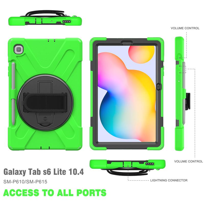 Rugged Case Samsung Galaxy Tab S6 Lite 10.4 P613 P619 P610 P615 Flip Stand Cover - Picture 30 of 32