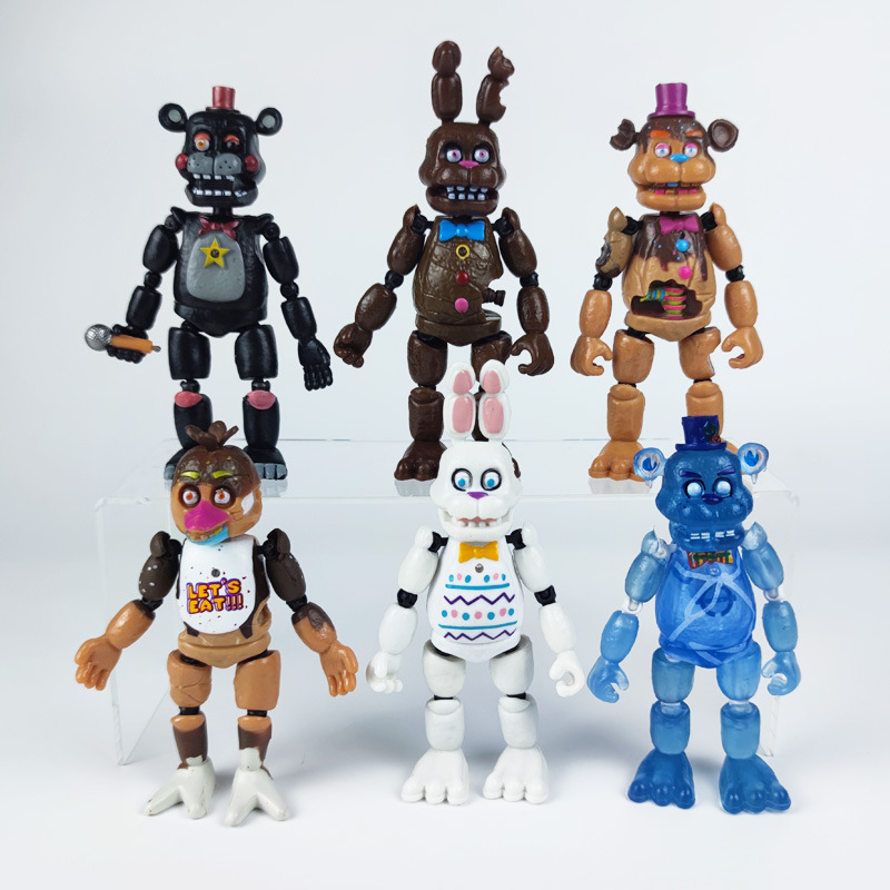 6pcs / Set Five Nights at Freddys Game Fnaf Figure Funtime Freddy Foxy Sister Action Figures Gift Toys