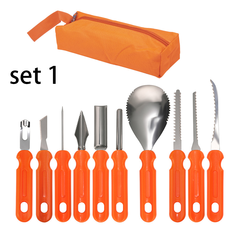 Stainless Steel Pumpkin Cuttings Carving Kit Halloween Sculpting Cutting Tools