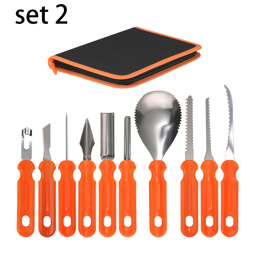 Stainless Steel Pumpkin Cuttings Carving Kit Halloween Sculpting Cutting Tools