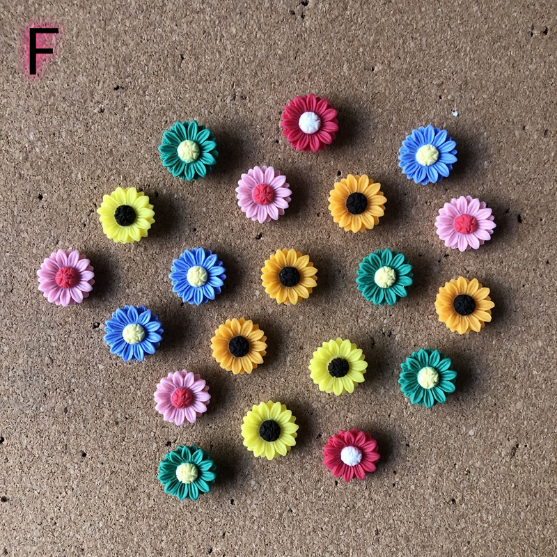 30pc Office Decor Thumb Tacks Cute Cork Board Pins Decorative Flower Shaped Pins - Picture 21 of 21