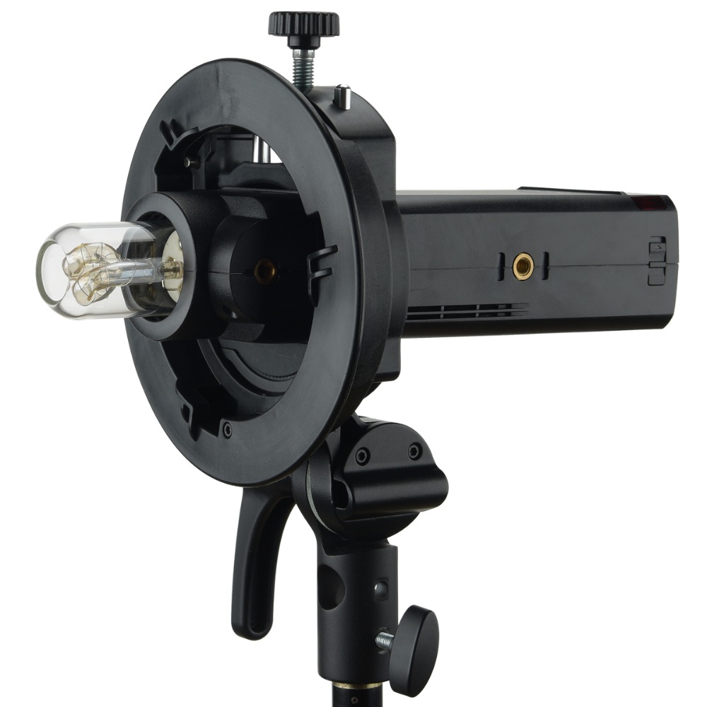 Staffa Speedlite Godox S2 - Adattatore Per Flash Con Attacco Bowens, Compatibile Con V1, V860II, TT350, AD200Pro