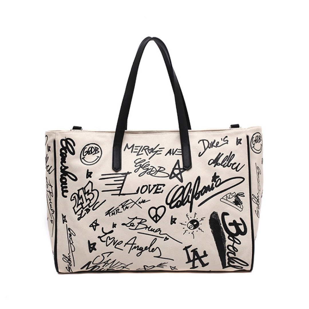 Graffiti Canvas Tote Bag