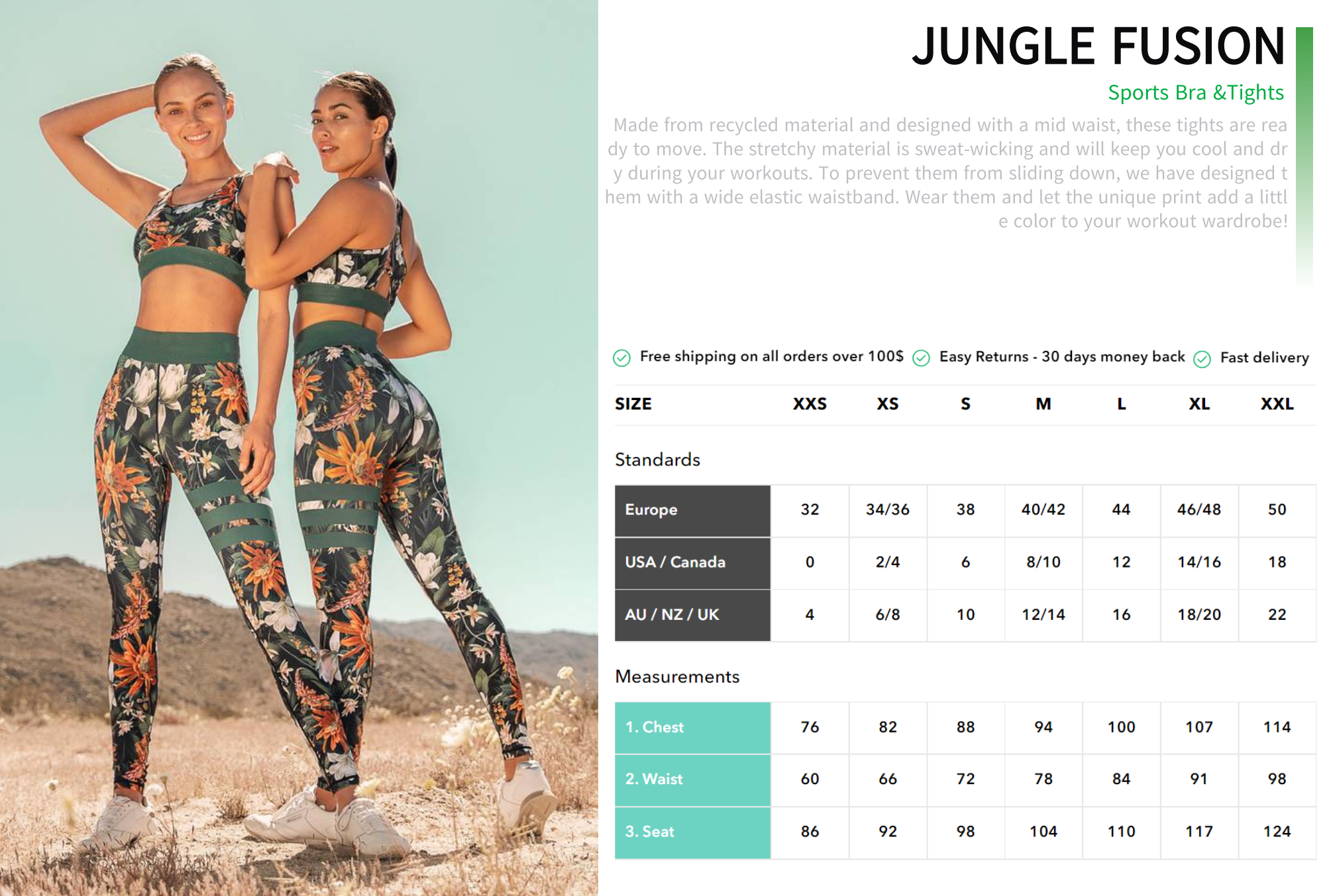 Jungle Fusion Tights And Vest Sets - Yoga – Naikeway