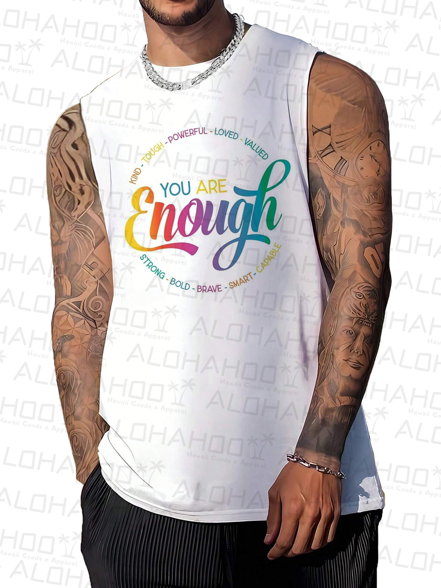 Men's Pride Rainbow You Are Enough Tank Top T-Shirt