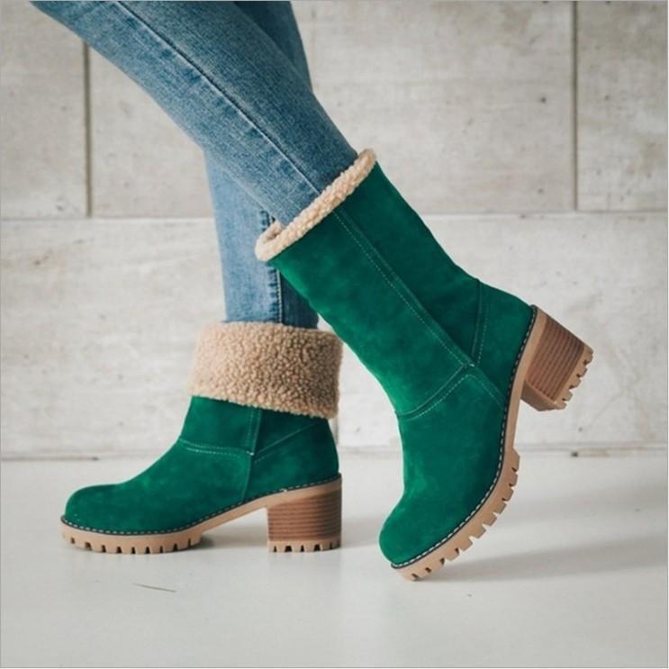 Warm Square Heels Ankle Snow Boots For Women (3)