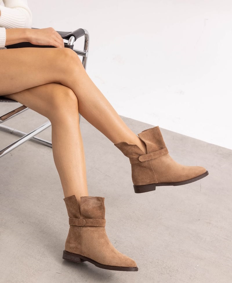 BASIC LIGHT BROWN SUEDE BOOTS BROWN (2)