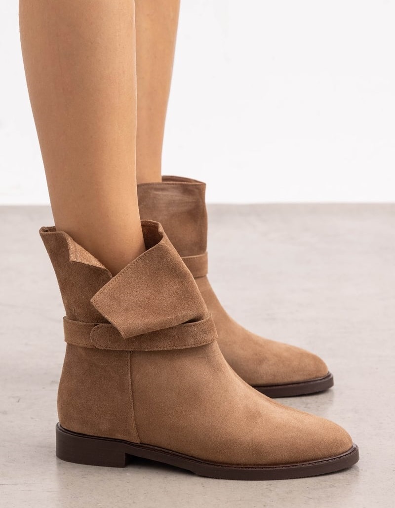 BASIC LIGHT BROWN SUEDE BOOTS BROWN (6)