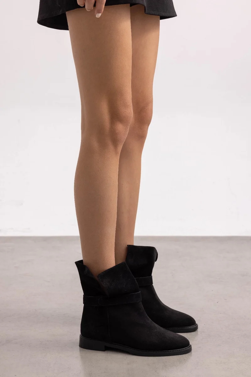 BASIC BLACK SUEDE BOOTS BLACK