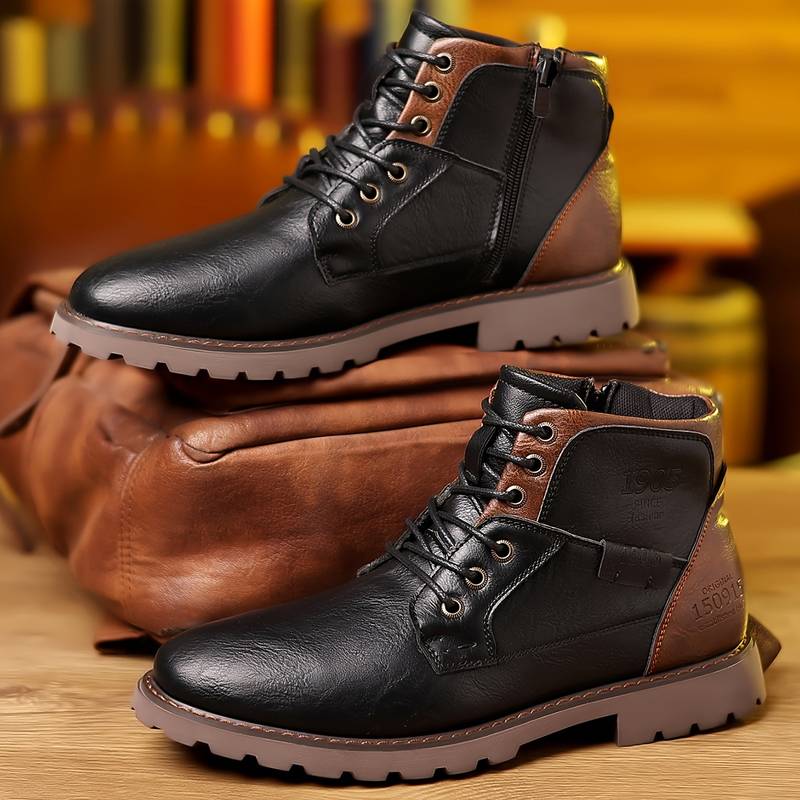 RoyalStride™ Men's Pure Leather Ankle Boots (1)
