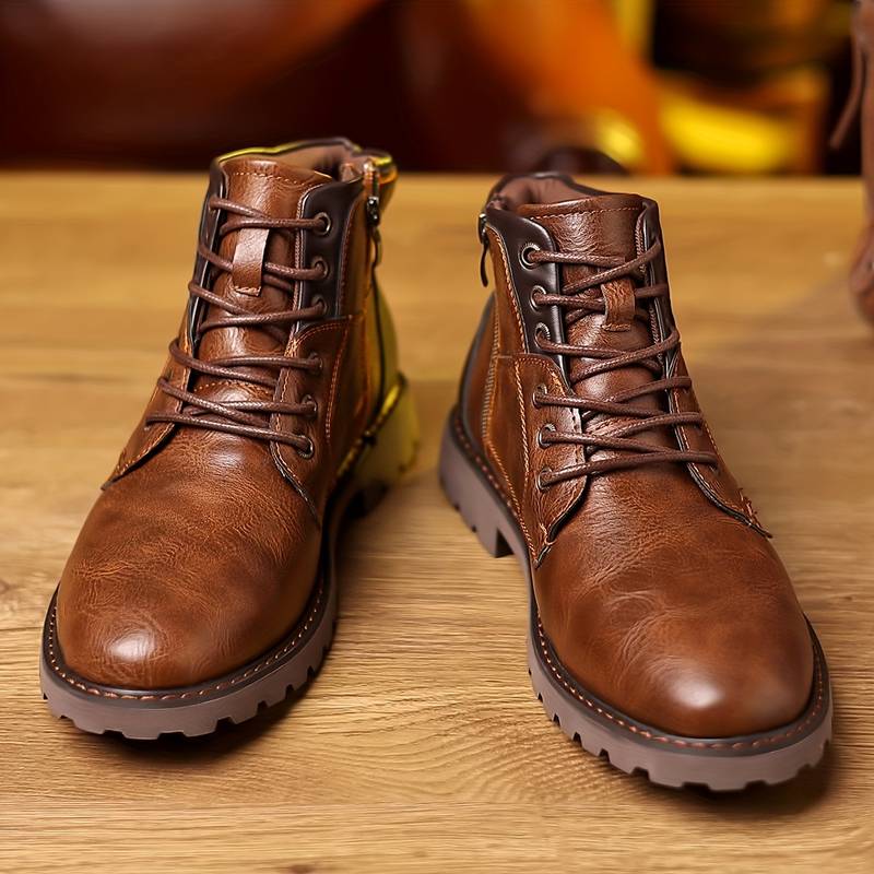 RoyalStride™ Men's Pure Leather Ankle Boots (2)