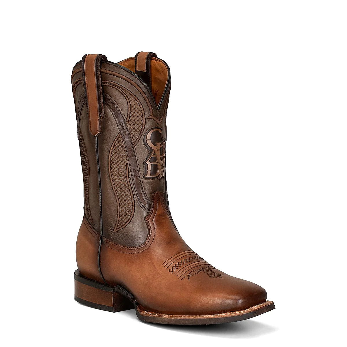 Rodeo cowboy honey brown leather boots (1)