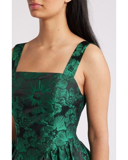 chelsea28-Hunter-Green-Sleeveless-Brocade-Midi-Dress (3)