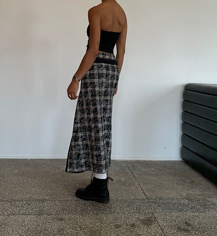 Plaid kimono skirt (4)