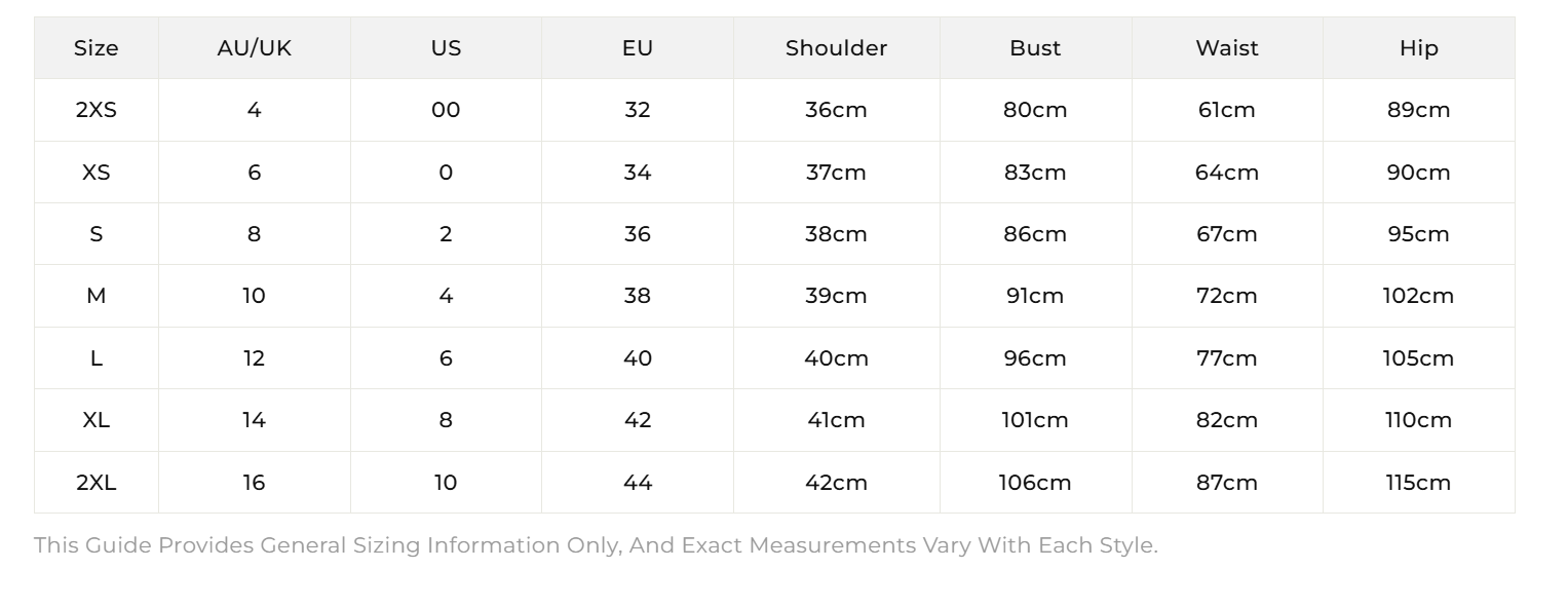 SIZE  GUIDE