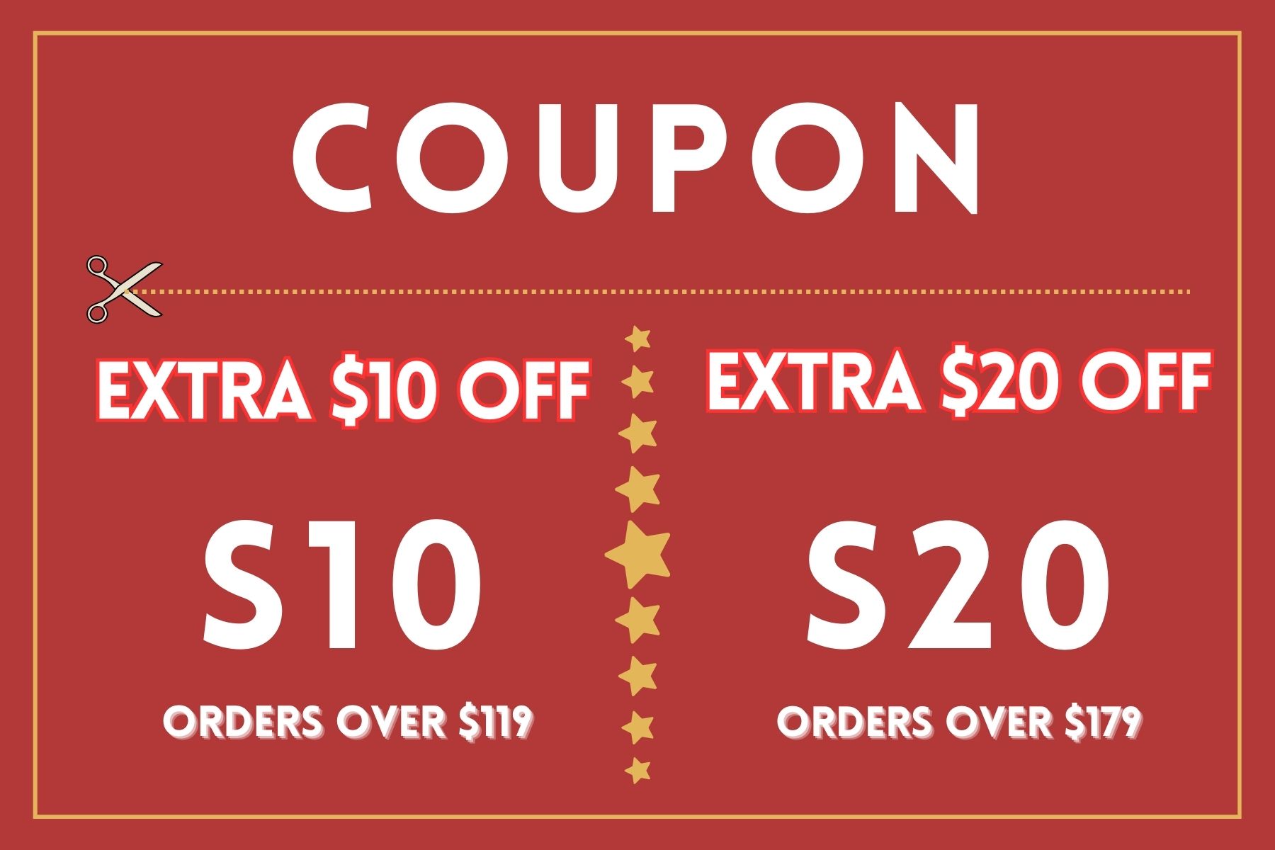 Brown And White Simple Universal Sale Coupon 2