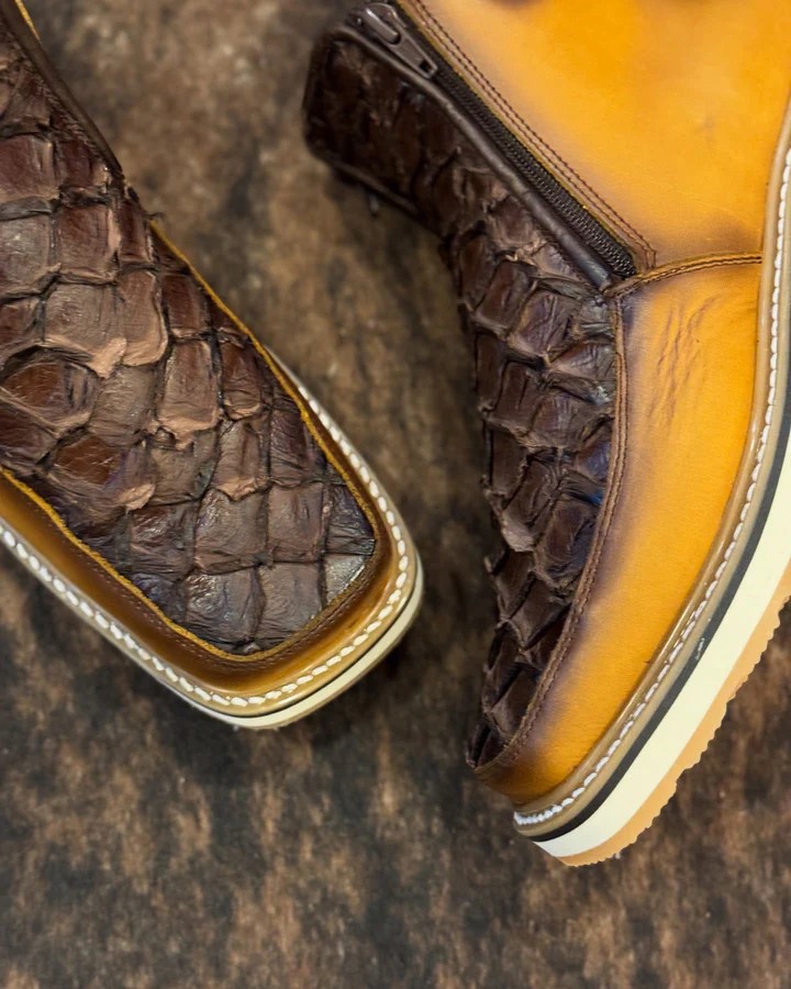 Handmade Vintage Patchwork Cowboy Boots-2