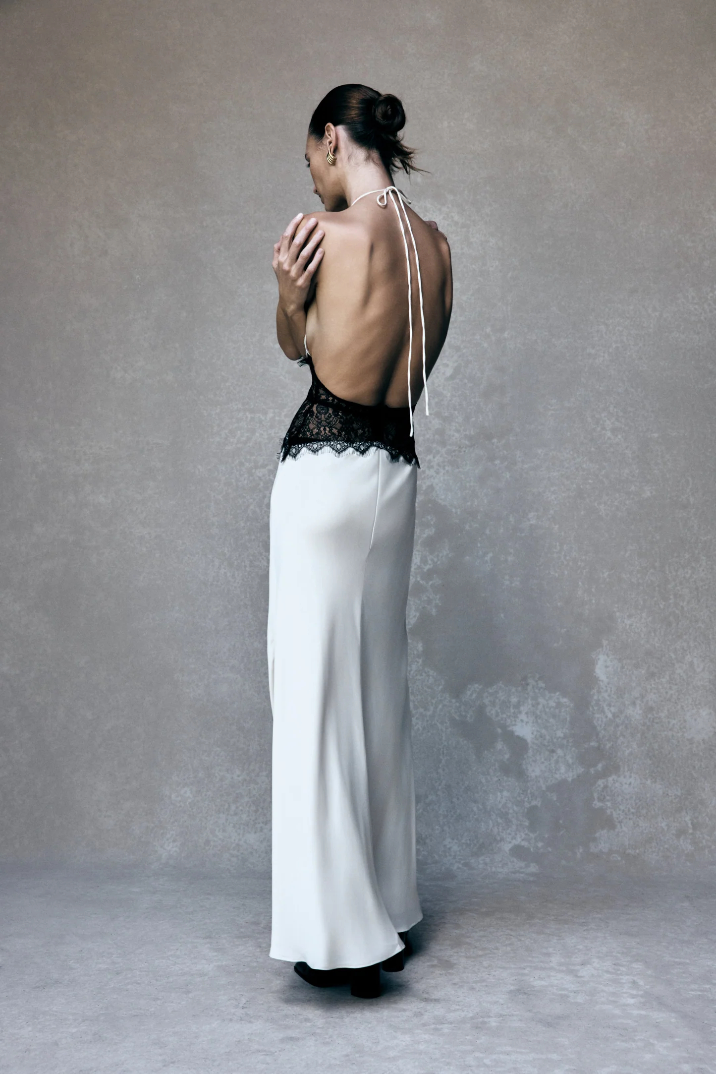 Dinah Lace And Satin Maxi Dress - Black_Ivory (6)