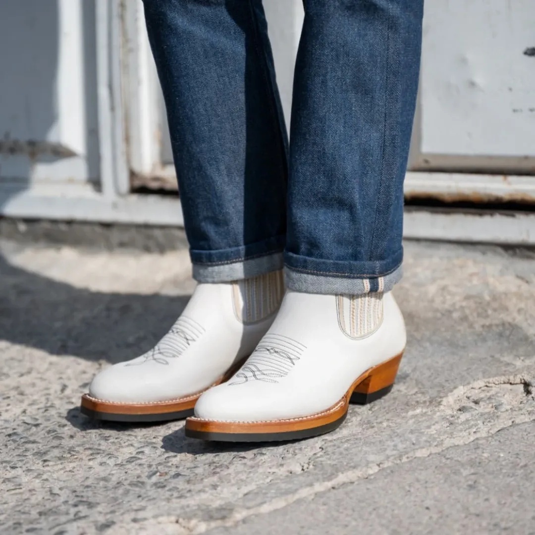 El TORINO ECO WHITE Fashioned from superior Vegetable Tanned leather, our El Torino Boots boast_副本