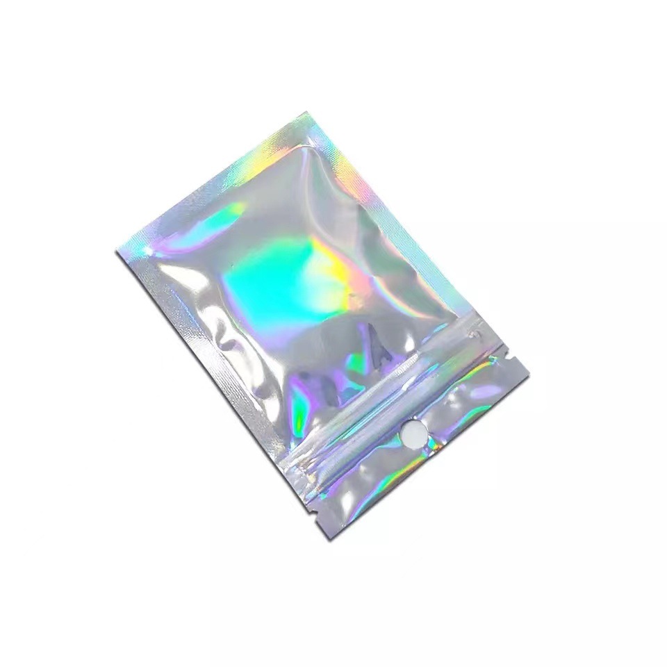 100/200 Iridescent Zip Bags Pouch Food Storage Laser Bag Holographic Makeup AU - Picture 14 of 18