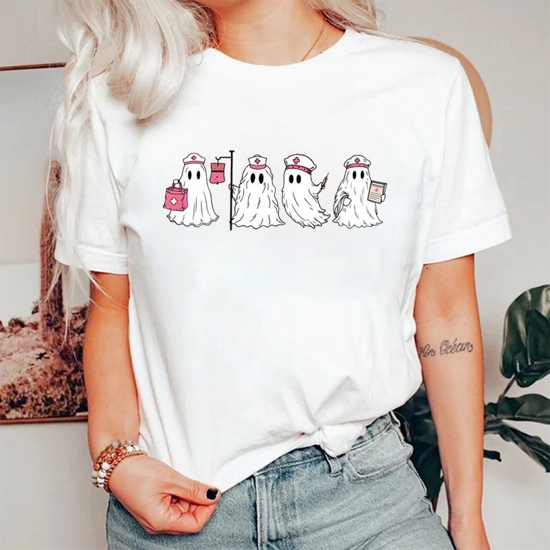 Interesting Medical Nurse Ghosts Crew Nurse T-Shirt