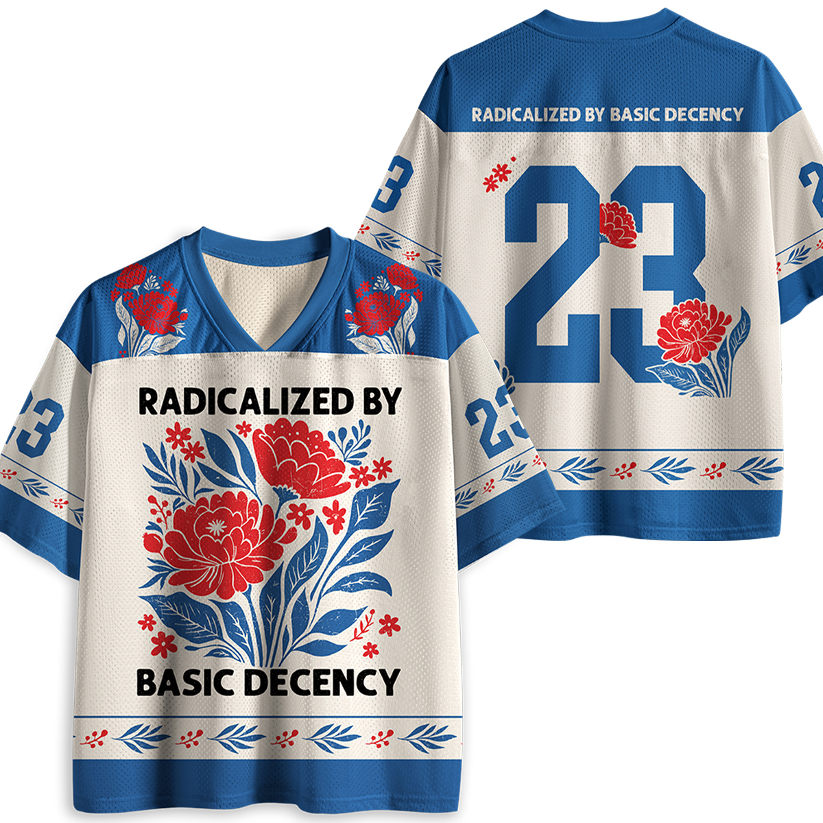 Personalized Radicalized By Basic Decency Teacher Mesh Jersey