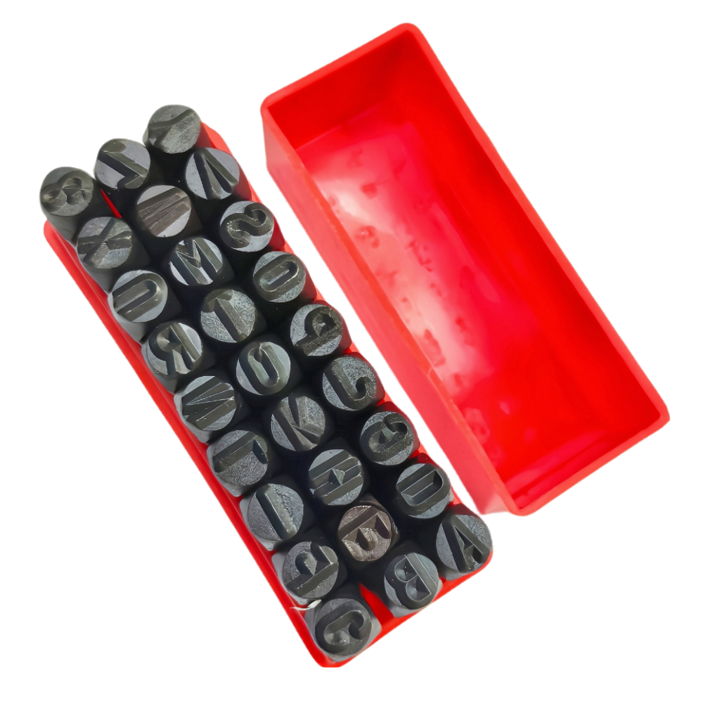 Numbers Alphabet Letters Punches Set Metal Stamp with Carrying Case for Crafts