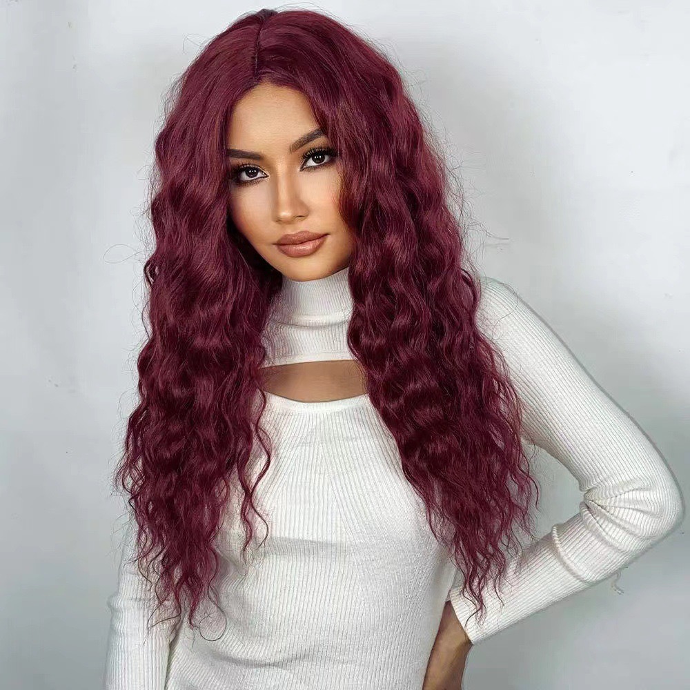 Women Black Long Curly Wigs Ladies Natural Wavy Hair Cosplay Party Wig - Picture 17 of 17