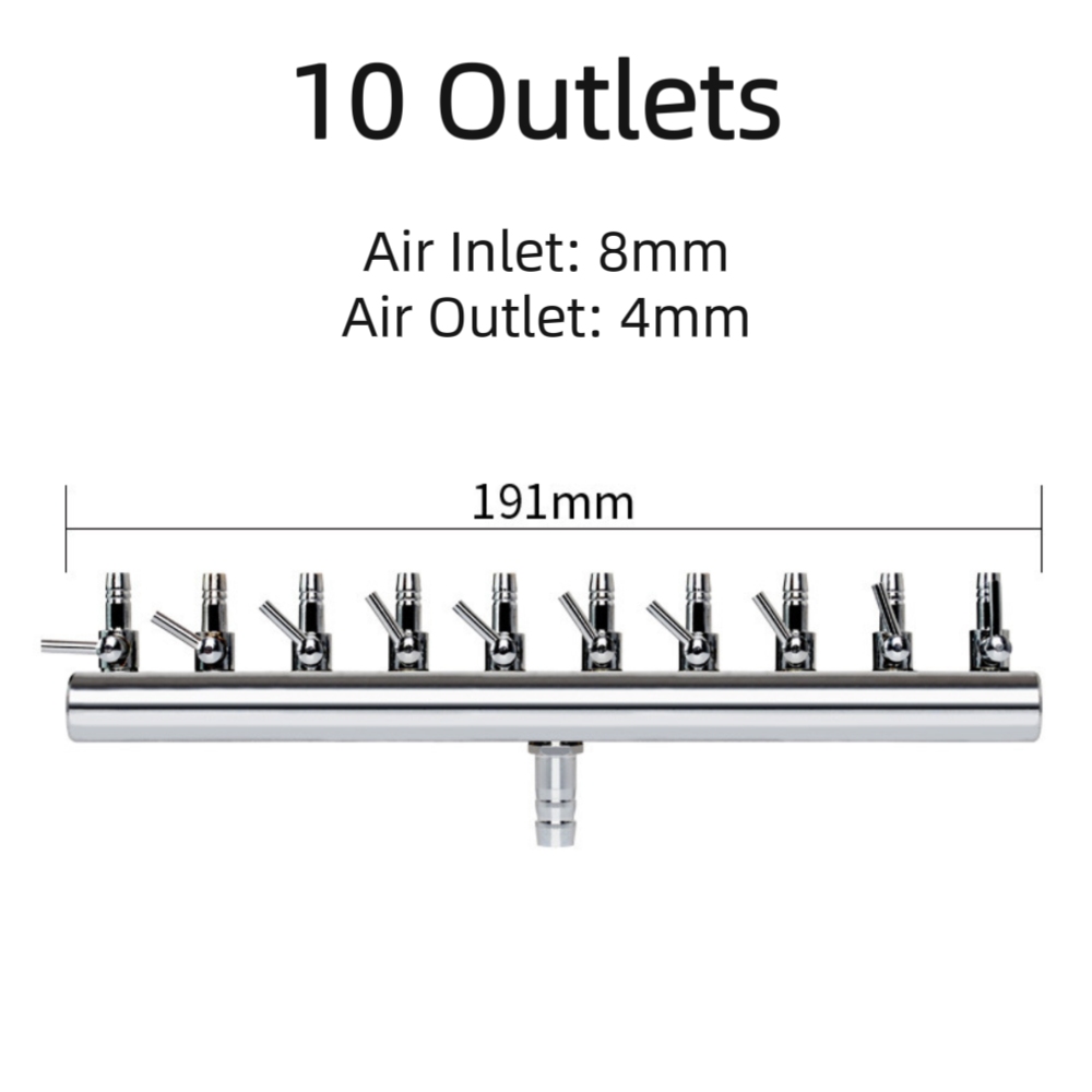 Air Pump Control Distributor Aquarium Air Line Valve Divider 2/4/6/8/12 Outlets - Picture 16 of 18