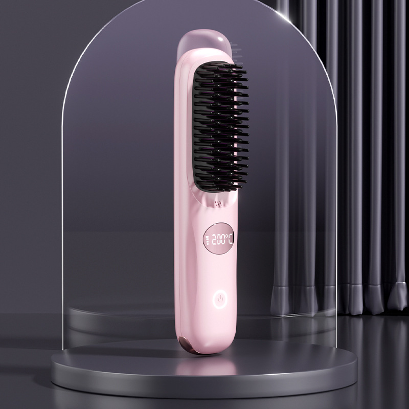 Portable Hair Straightener Brush AntiScald Hair Cordless Hair Straightener Brush - Picture 19 of 19