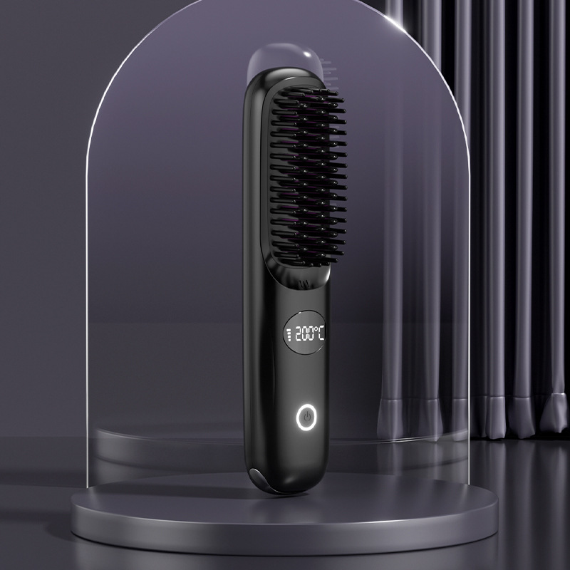 Portable Hair Straightener Brush AntiScald Hair Cordless Hair Straightener Brush - Picture 18 of 19