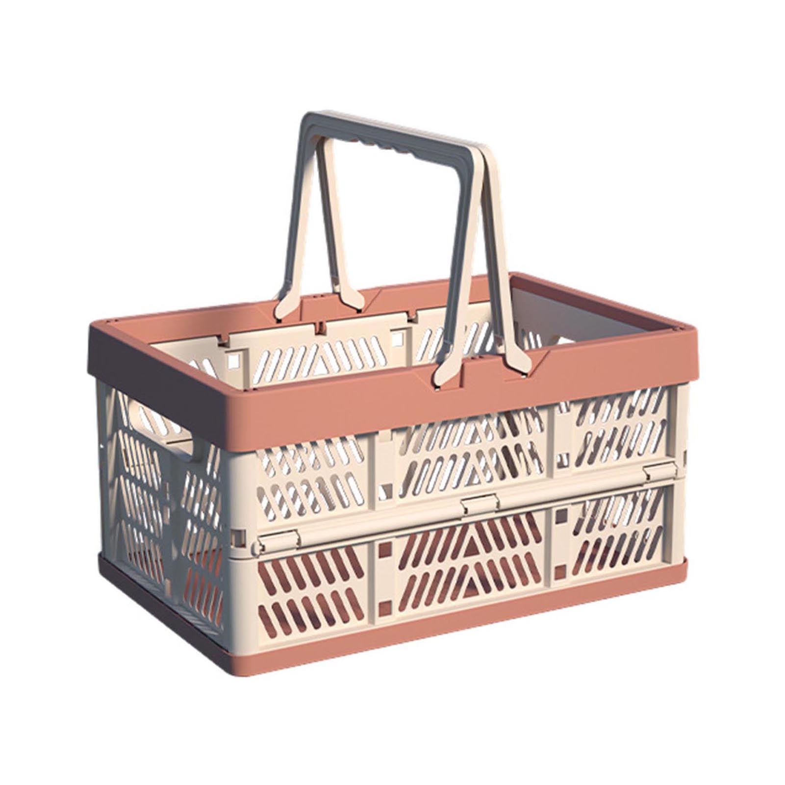 Multi-Size Collapsible Storage Crates Big Foldable Plastic Baskets with Handles