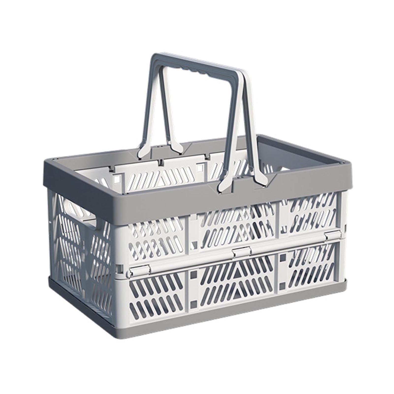 Multi-Size Collapsible Storage Crates Big Foldable Plastic Baskets with Handles