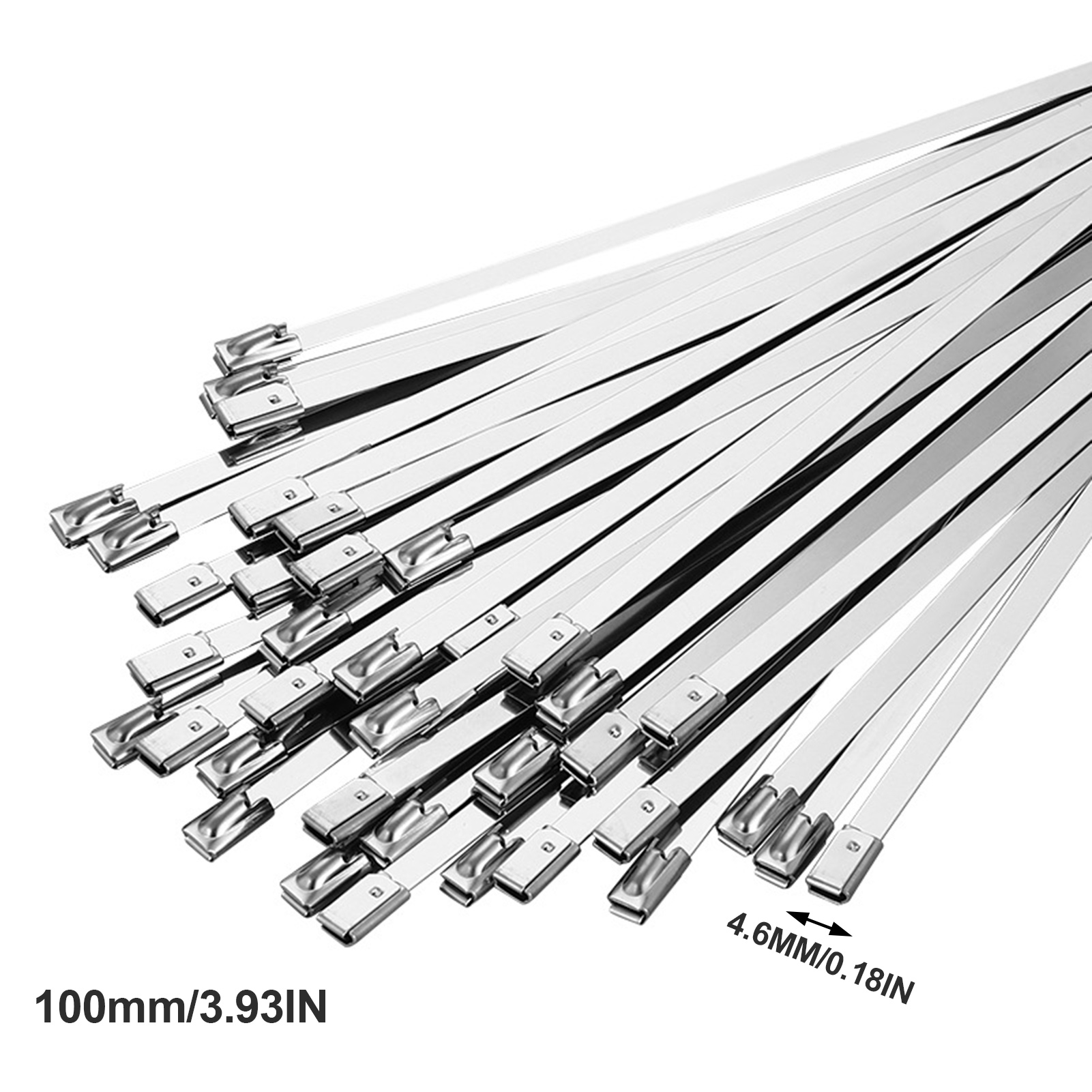 Stainless Steel Tie Metal Cable Ties with Rolling Self Locking Steel Locking Tie