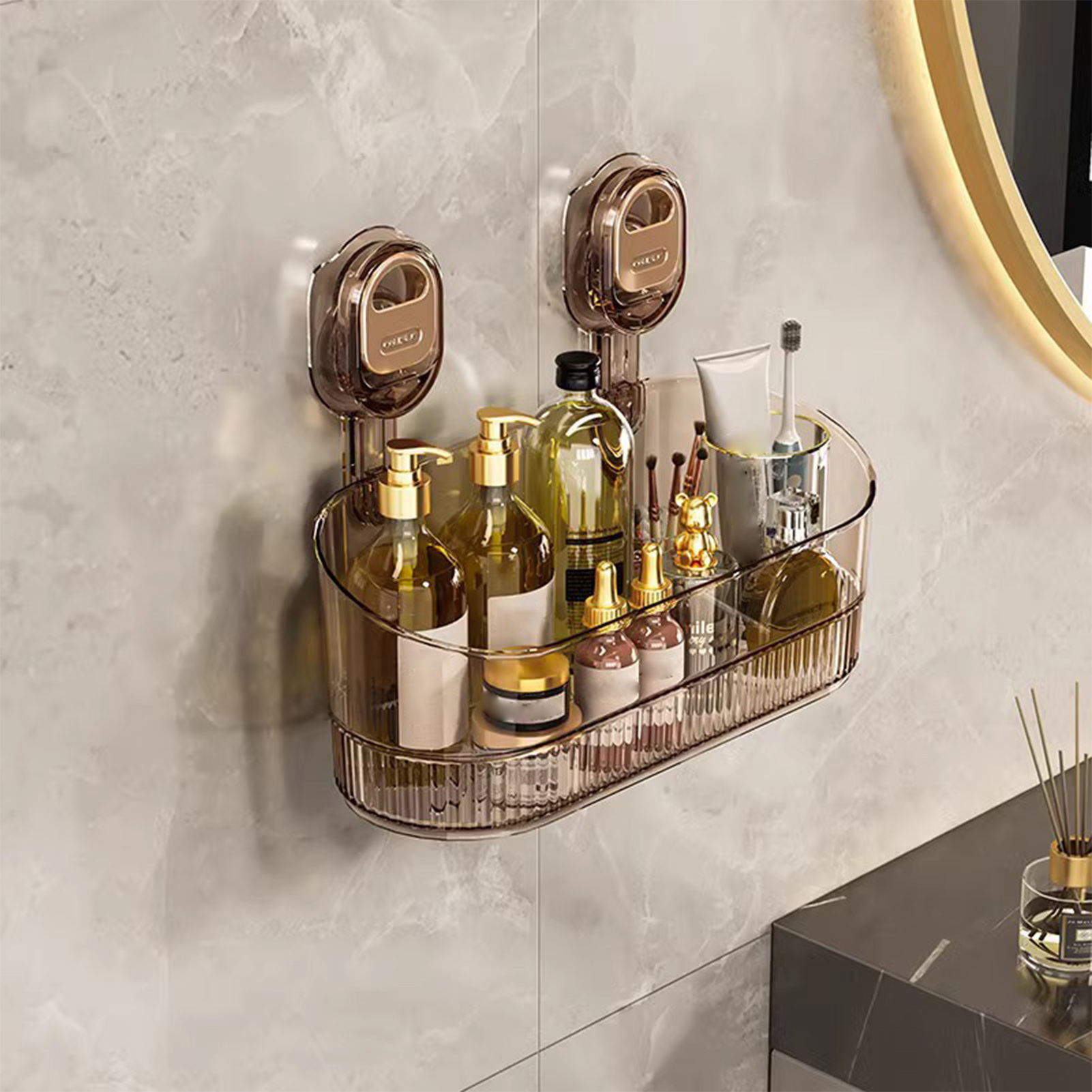 Bathroom Storage Rack Heavy Duty Plastic Storage for Bathroom Accessories Holder