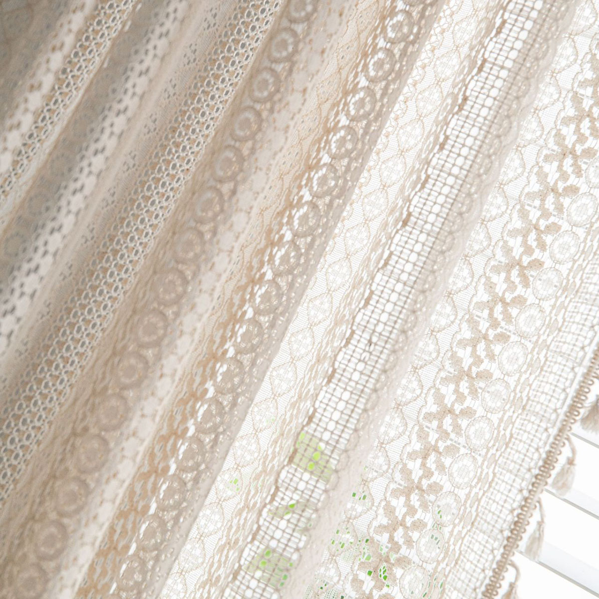 Breathable Cotton Curtains Slot Top Design Multiple Size for Windows White Color