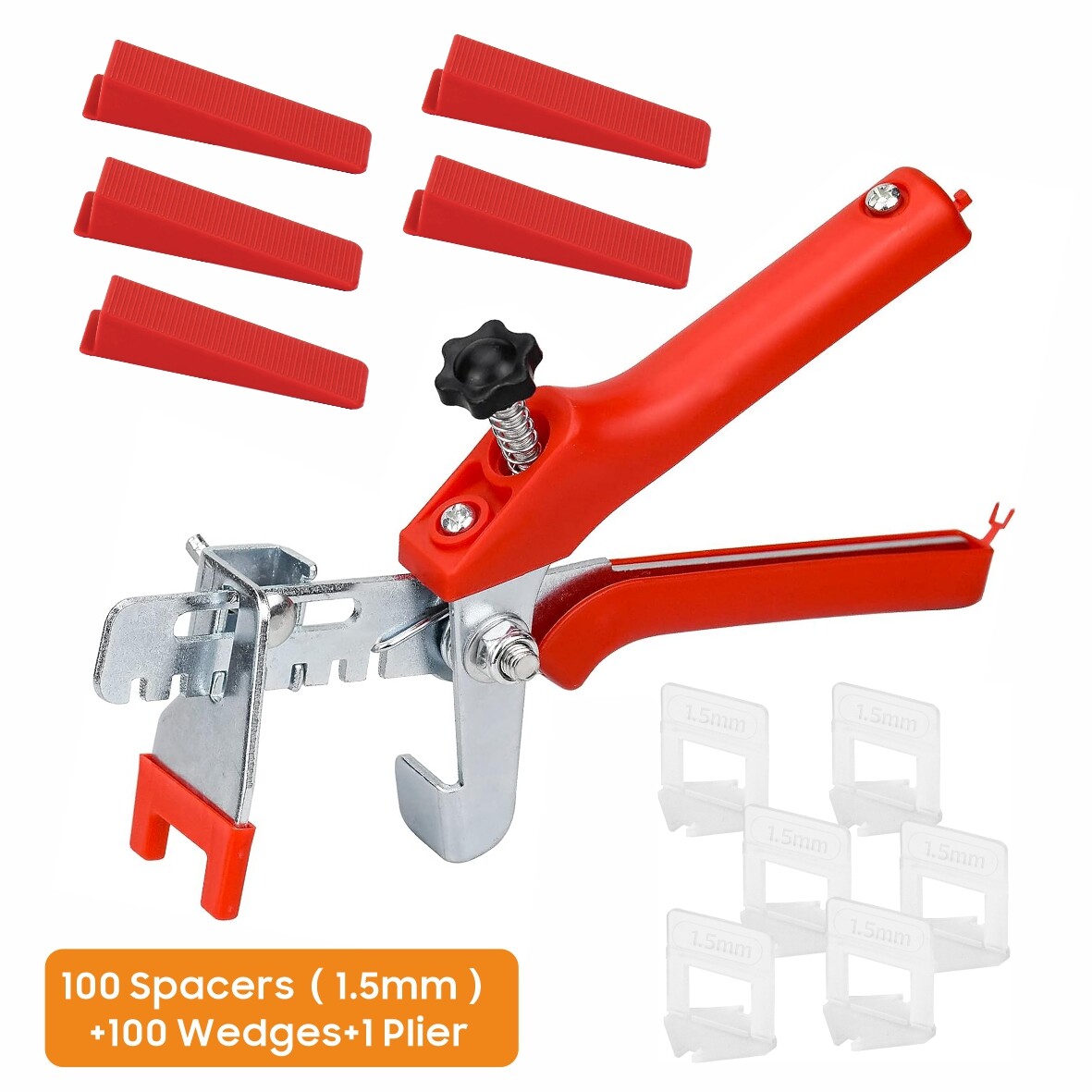 Floor Wall Tile Leveling System Tool Spacers Clips Resuable Wedges and A Plier